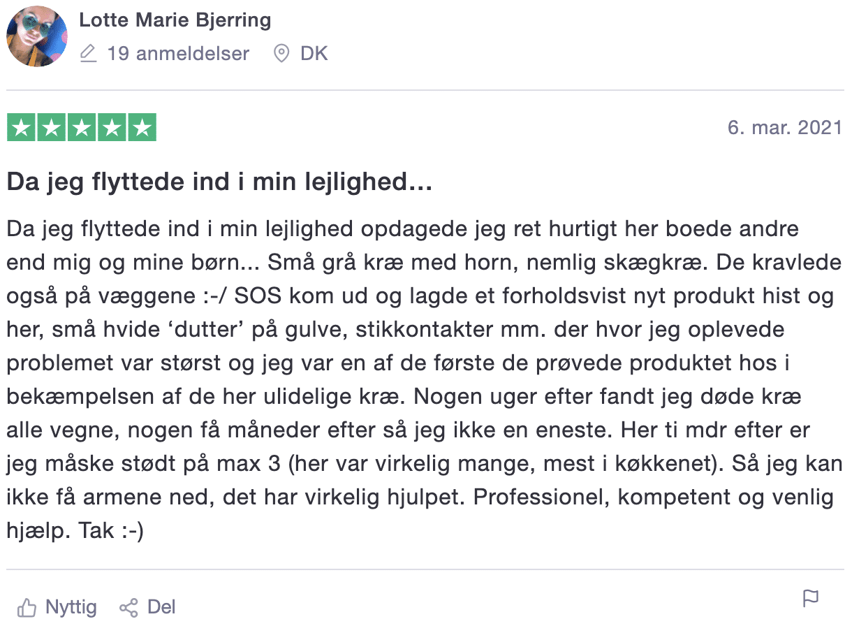 skægkræ bekæmpelse trustpilot anmeldelse