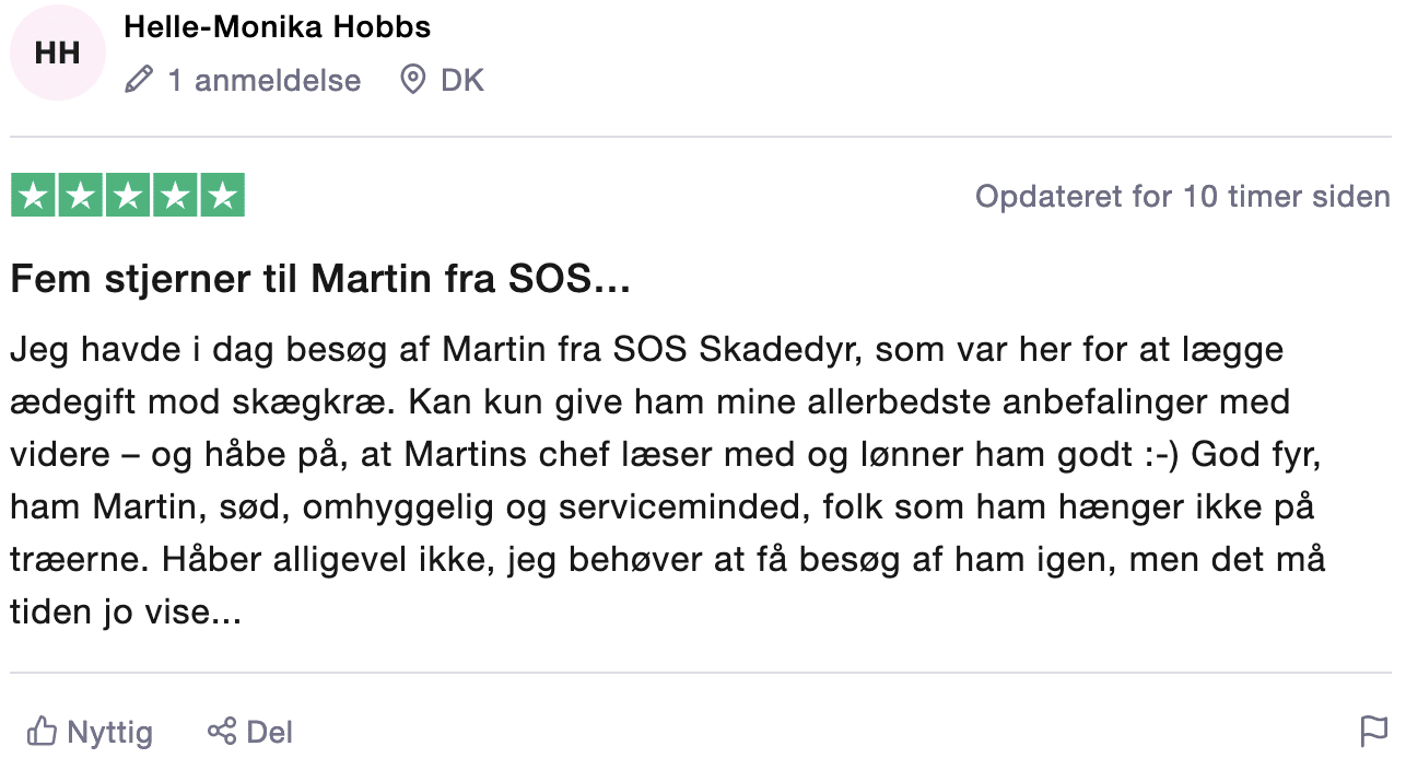 Skægkræ anmeldelse fra Helle